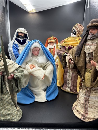 Handmade nativity set molded - set,