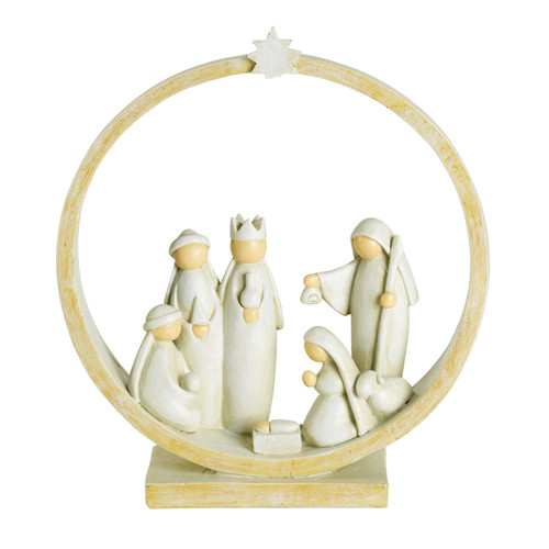 Piece nativity creche 8in - 1-piece,